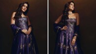 <strong>Raashi Khanna in a trendy Banarasi lehenga</strong><br />Ditch conventional styles and opt for a Banarasi off-shoulder corset along with a skirt like Raashi. She looks regal in the rich purple ensemble by Ekaya that fits her to perfection and balances the structured corset with the fluid skirt.