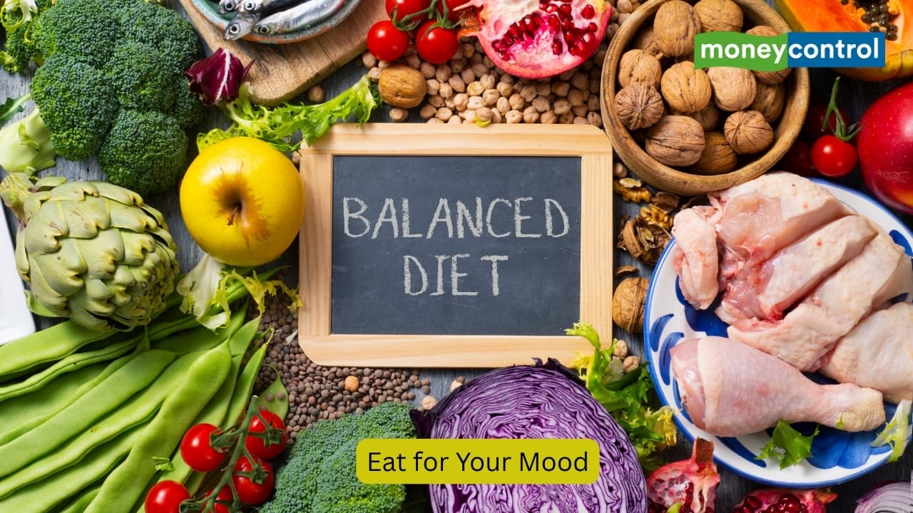Eat for Your Mood What you eat affects how you feel. A diet rich in fruits, vegetables, whole grains, and proteins supports better mental health, while processed foods and caffeine can worsen anxiety. Add omega-3 sources like fish, flaxseeds, and walnuts for extra brain support. (Image: Canva)