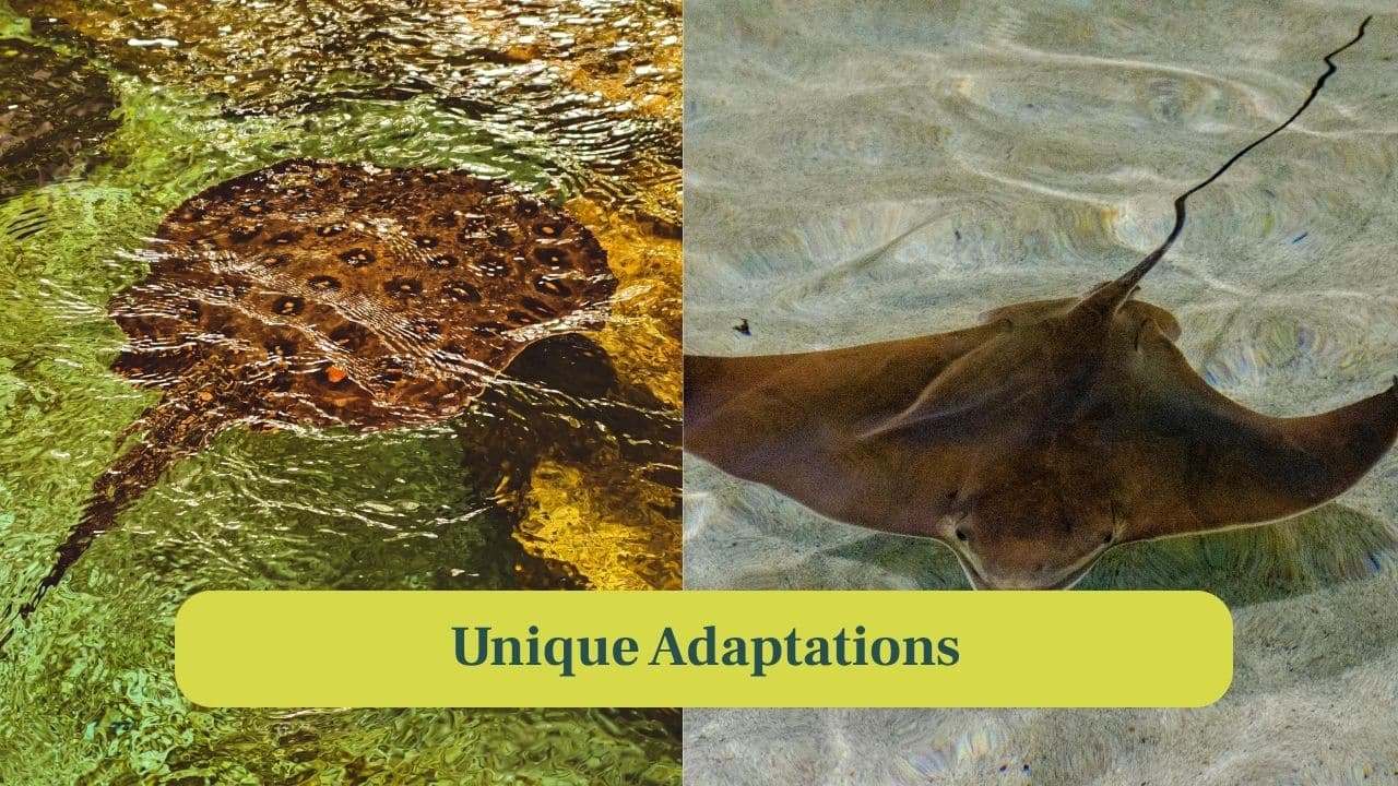 6. Unique Adaptations: Skates have thorny ridges along their backs, whereas stingrays rely on speed and venom for defense against threats. (Image: Canva)