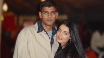 Celina Jaitly with her brother