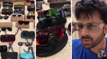 In his new video on YouTube, he displayed his entire sunglasses collection on popular demand from fans