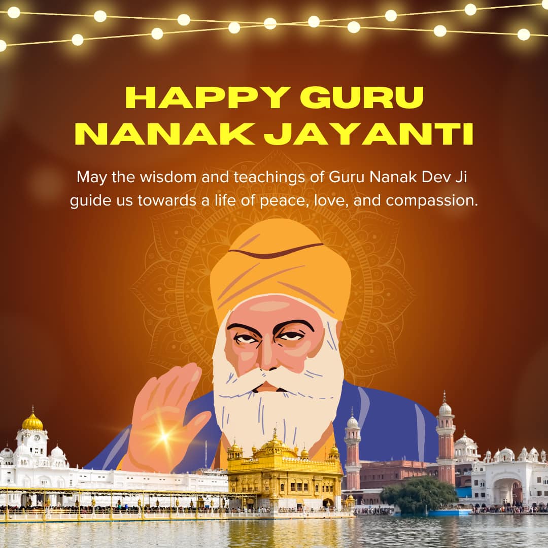 Guru Nanak Jayanti 2025 Images and Pictures (canva)