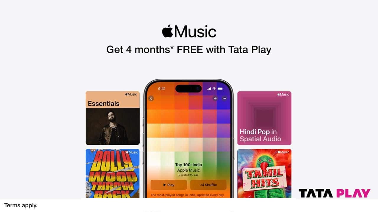 Tata Play announces up to 4 months of free Apple Music access across platforms: All the details