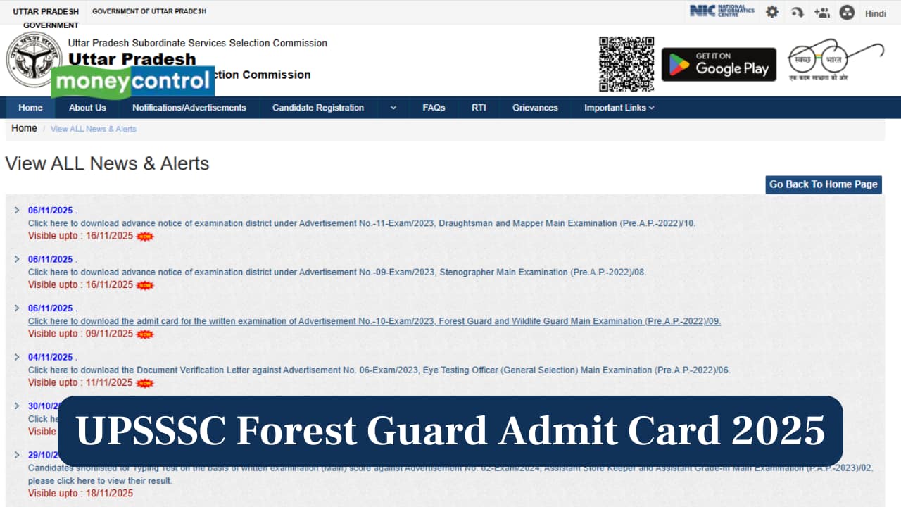 UPSSSC Forest Guard Admit Card 2025 Released, Direct Link Here