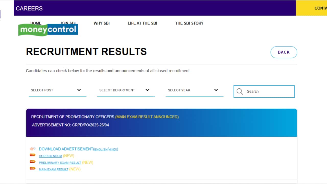 SBI PO Mains Result 2025 Out at sbi.bank.in; Direct link to download here