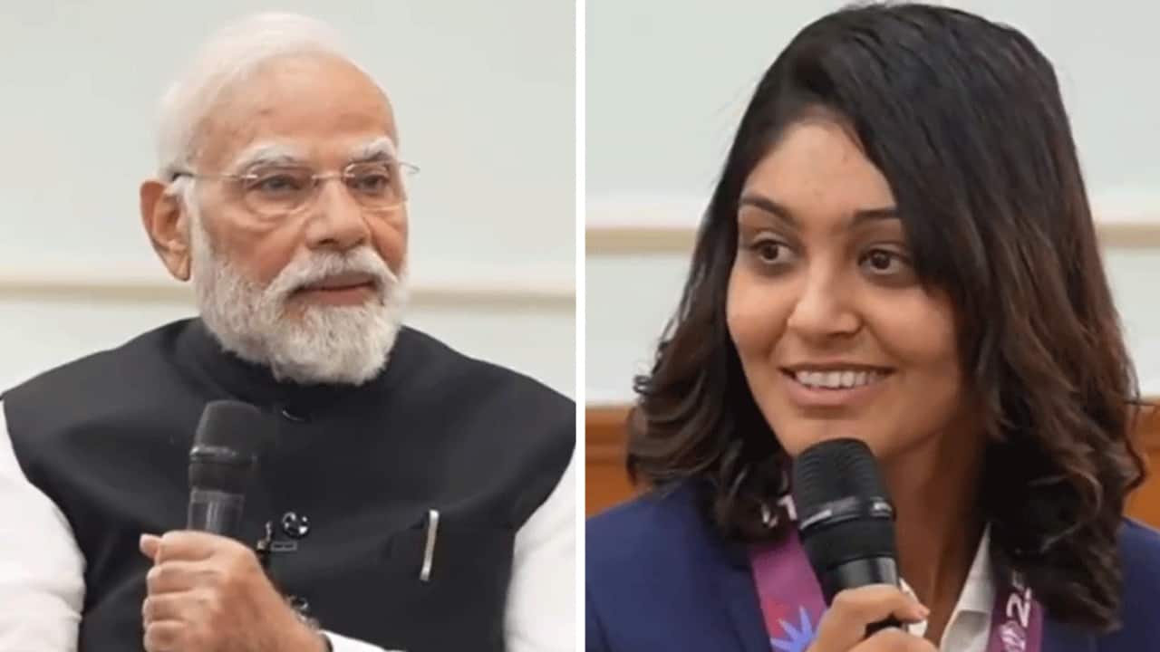WATCH: Harleen Deol compliments PM Modi 'your skin is always glowing', asks 'skincare routine' leaving room in splits