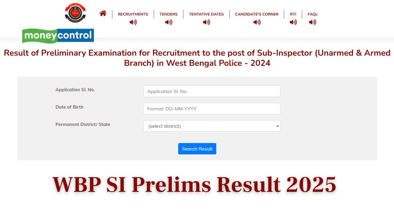 WBP SI Prelims Result 2025 Released; Direct Link to Download Here