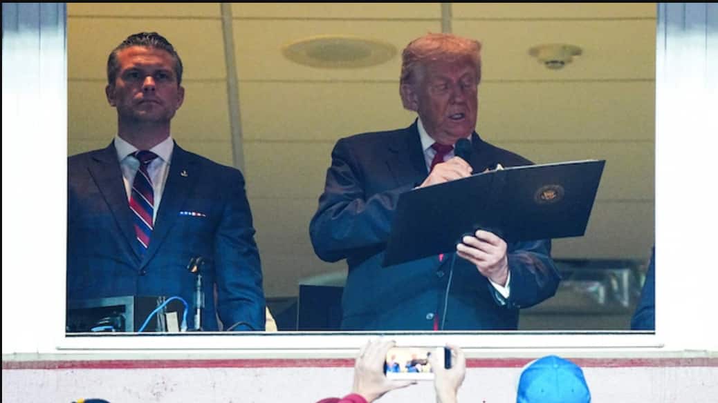 Trump booed by fans during first presidential appearance at NFL game in decades | Watch