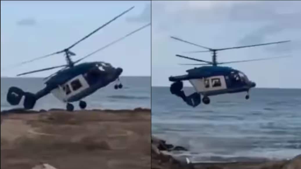 Russian helicopter breaks apart, catches fire mid-air before crashing in Dagestan; five killed | Watch