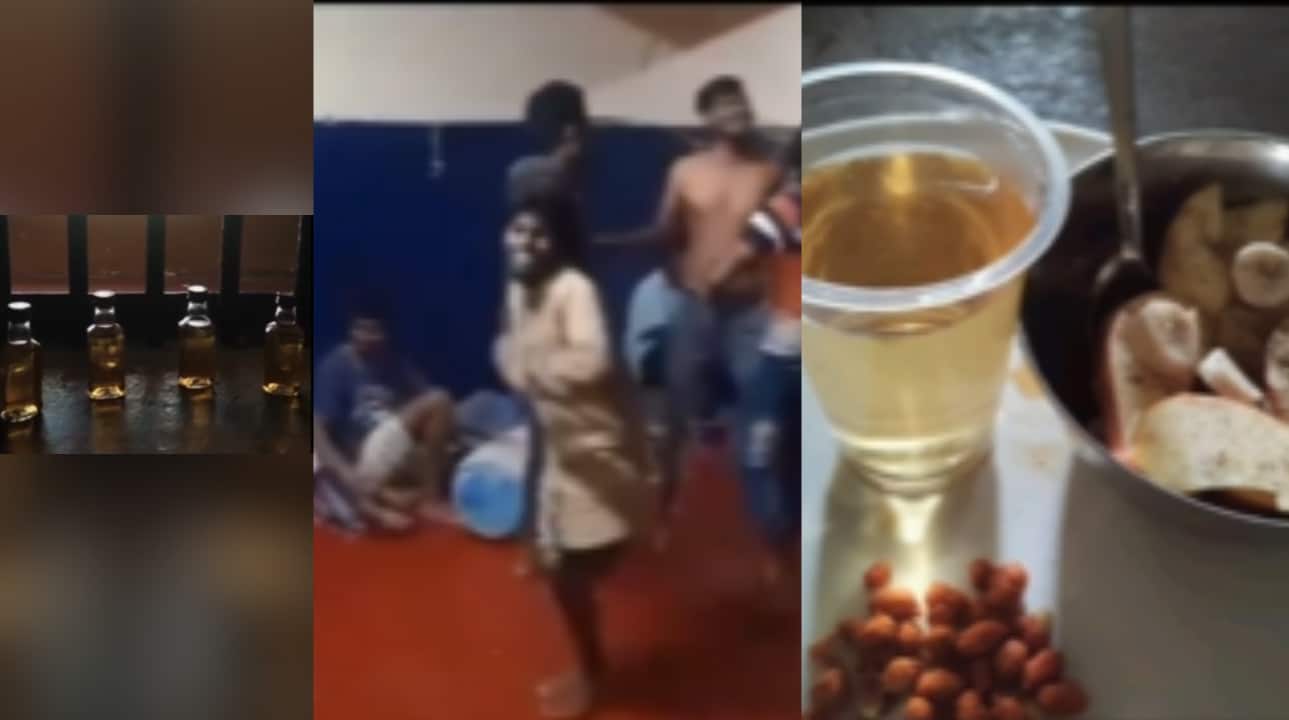 Liquour bottles, plates of fruits and peanuts: Another video of Bengaluru jail shows prisoners partying
