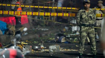 Visuals from Red Fort blast site