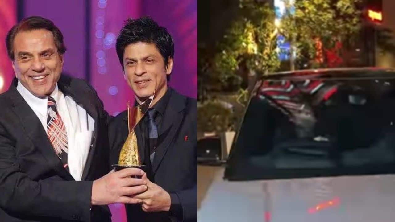Shah Rukh Khan, son Aryan pay a visit to ailing Dharmendra amid health concerns