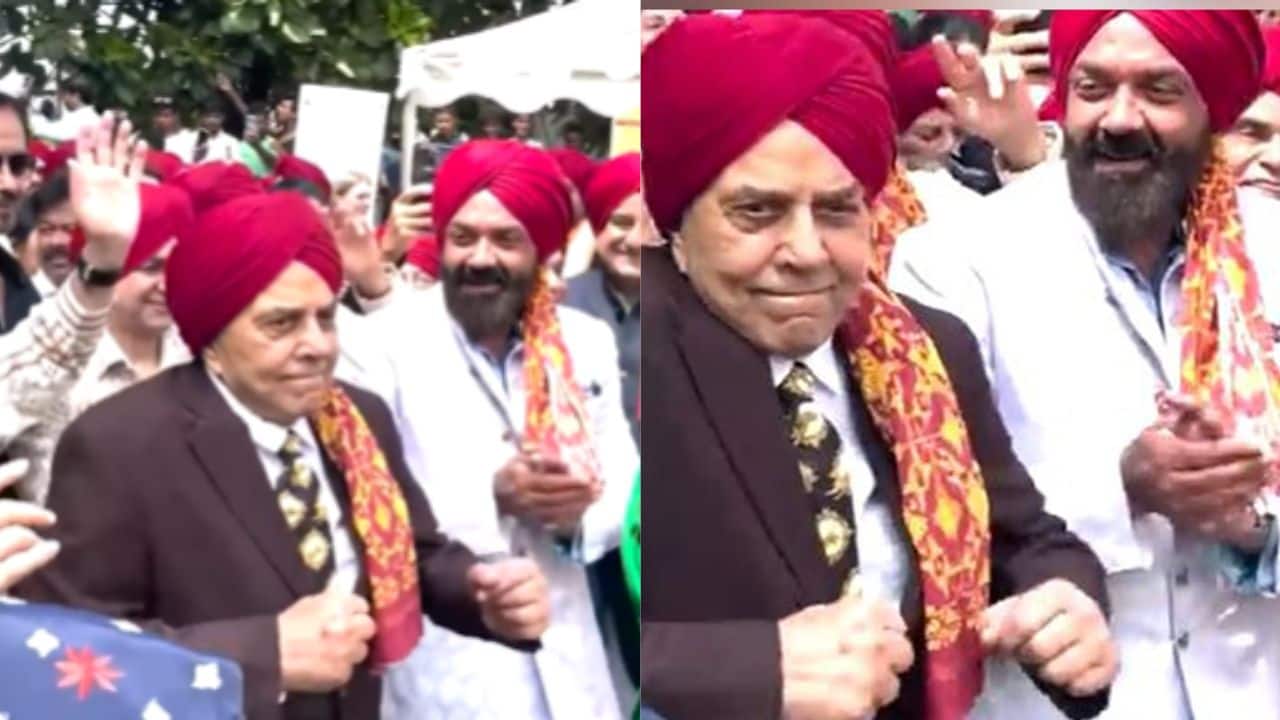 Dharmendra's throwback video of dancing at grandson Karan's wedding goes viral amidst health scare