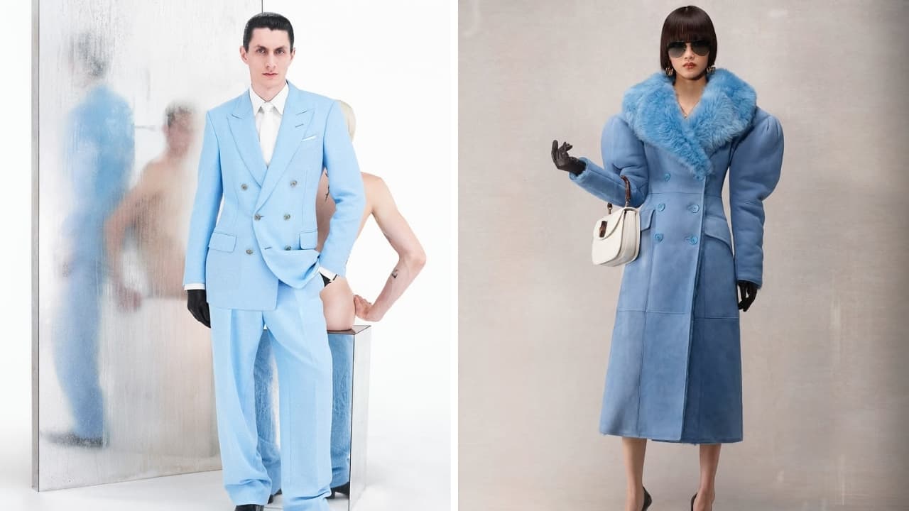 Icy blue (Images: @tomford, @gucci/Instagram)