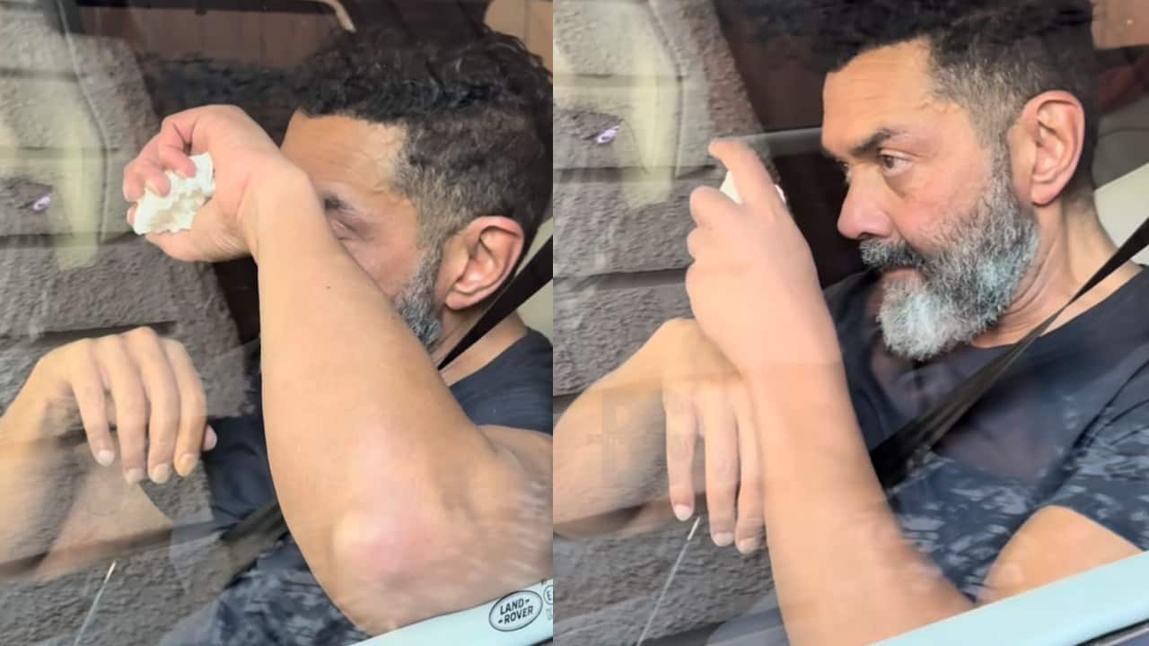 Bobby Deol seen in tears as dad Dharmendra remains under medical care