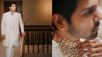 Allu Sirish wears necklace on his engagement