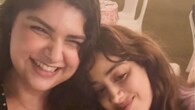 During their father Boney Kapoor's 70th birthday celebration, Anshula Kapoor and Janhvi Kapoor are seen sharing a sweet sisterly moment. Warmth and love are evident as Janhvi puts her head on her sister's shoulder and Anshula beams with delight.