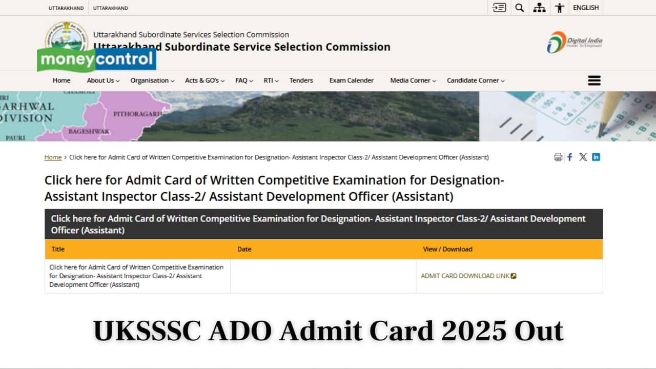 UKSSSC ADO Admit Card 2025 Released at sssc.uk.gov.in; Direct Link Here