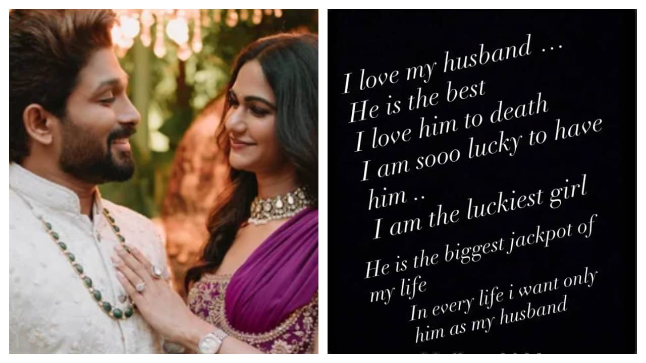 Allu Sneha Reddy’s heartfelt romantic post for husband Allu Arjun is winning hearts