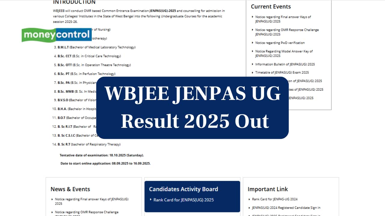 WBJEE JENPAS UG Result 2025 Released; Direct Link to Download Rank Card Here WBJEE JENPAS UG Result 2025 Released; Direct Link to Download Rank Card Here