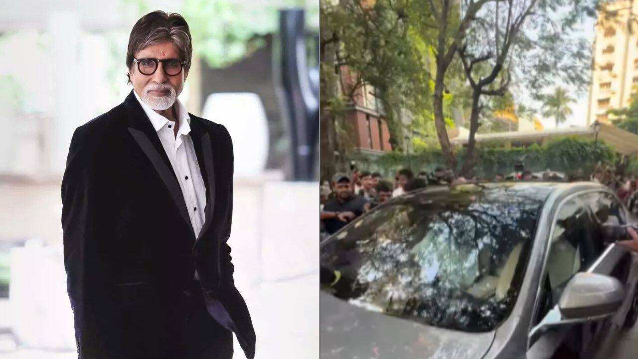 Amitabh Bachchan spotted driving his BMW through crowd in Juhu, sparks buzz about visit to Dharmendra: Watch