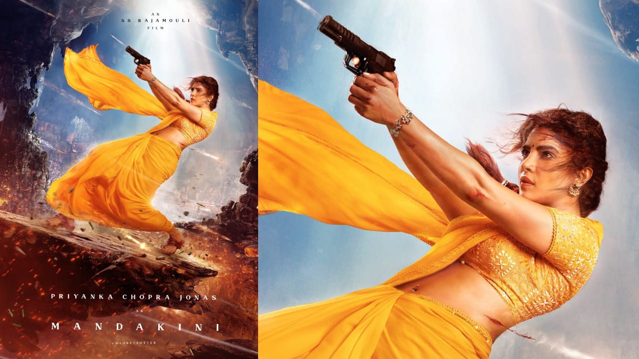 Priyanka Chopra's first look as Mandakini in Globe Trotter is out, SS Rajamouli says 'Welcome back Desi Girl'