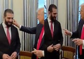 Video: Trump sprays Syrian President Ahmed Al-Sharaa with perfume, asks 'how many wives?'