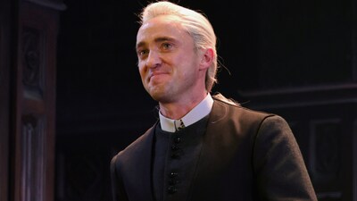 Tom Felton breaks into tears after standing ovation for Broadway debut as Draco Malfoy in Harry Potter and the Cursed Child, meets fans outside theatre