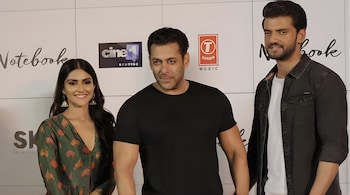 Salman Khan with Pranutan and Zaheer Iqbal