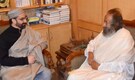 Sri Sri Ravi Shankar meets Hurriyat Conference chairman Mirwaiz Umar Farooq in Srinagar