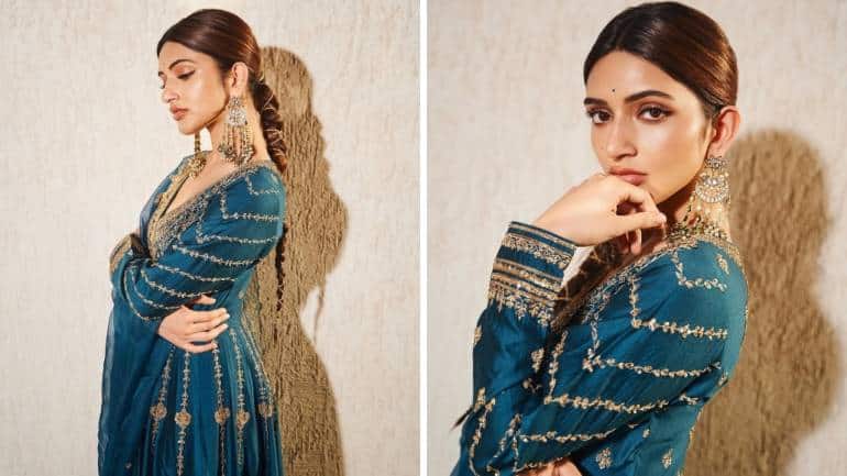 Sreeleela in teal dress (Images: @sreeleela14/Instagram)