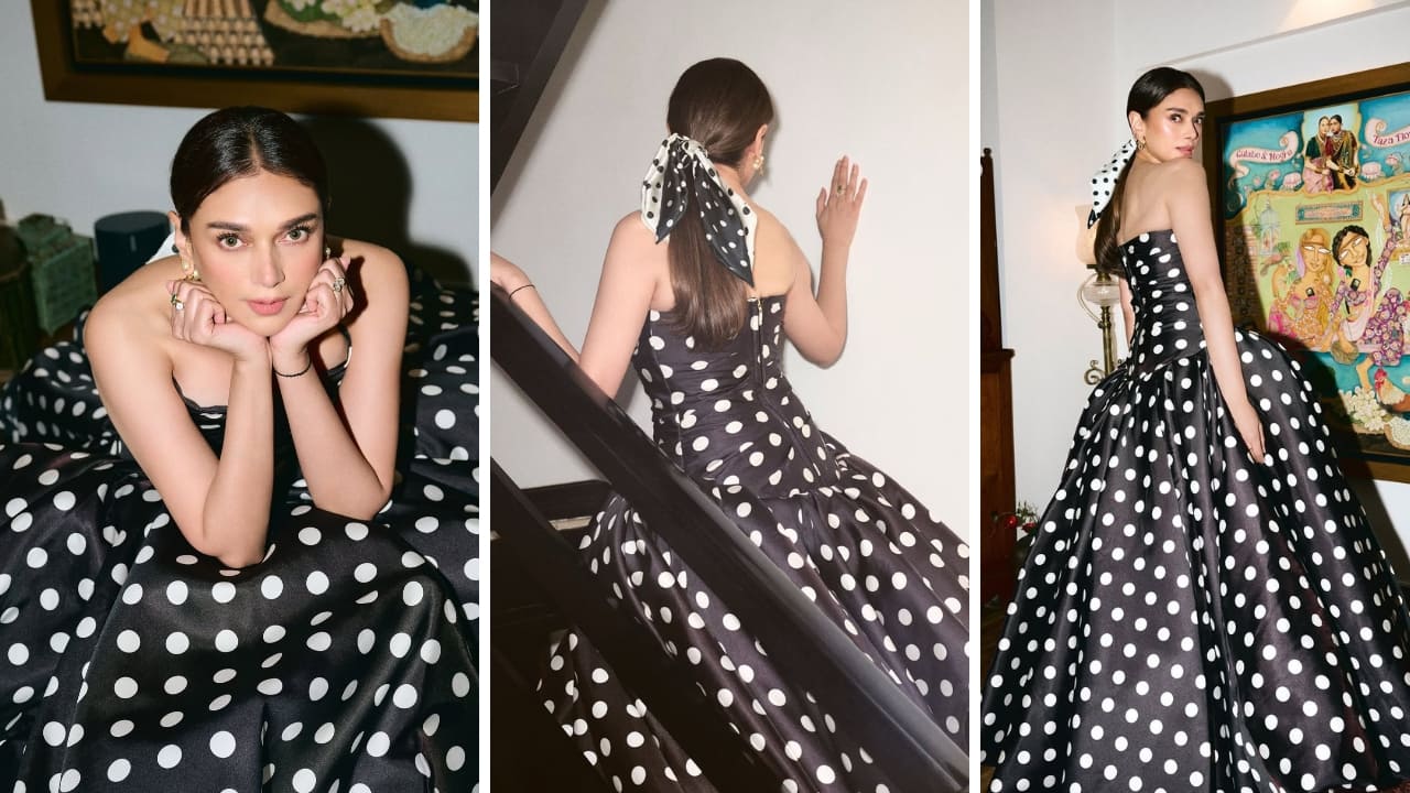 Aditi Rao Hydari stuns in vintage polka dress at Galeries Lafayette launch