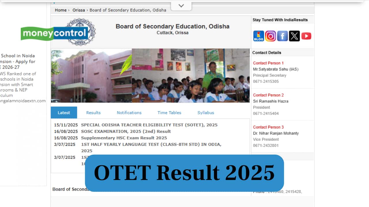 OTET Result 2025 Released at bseodisha.ac.in; Direct Link Here