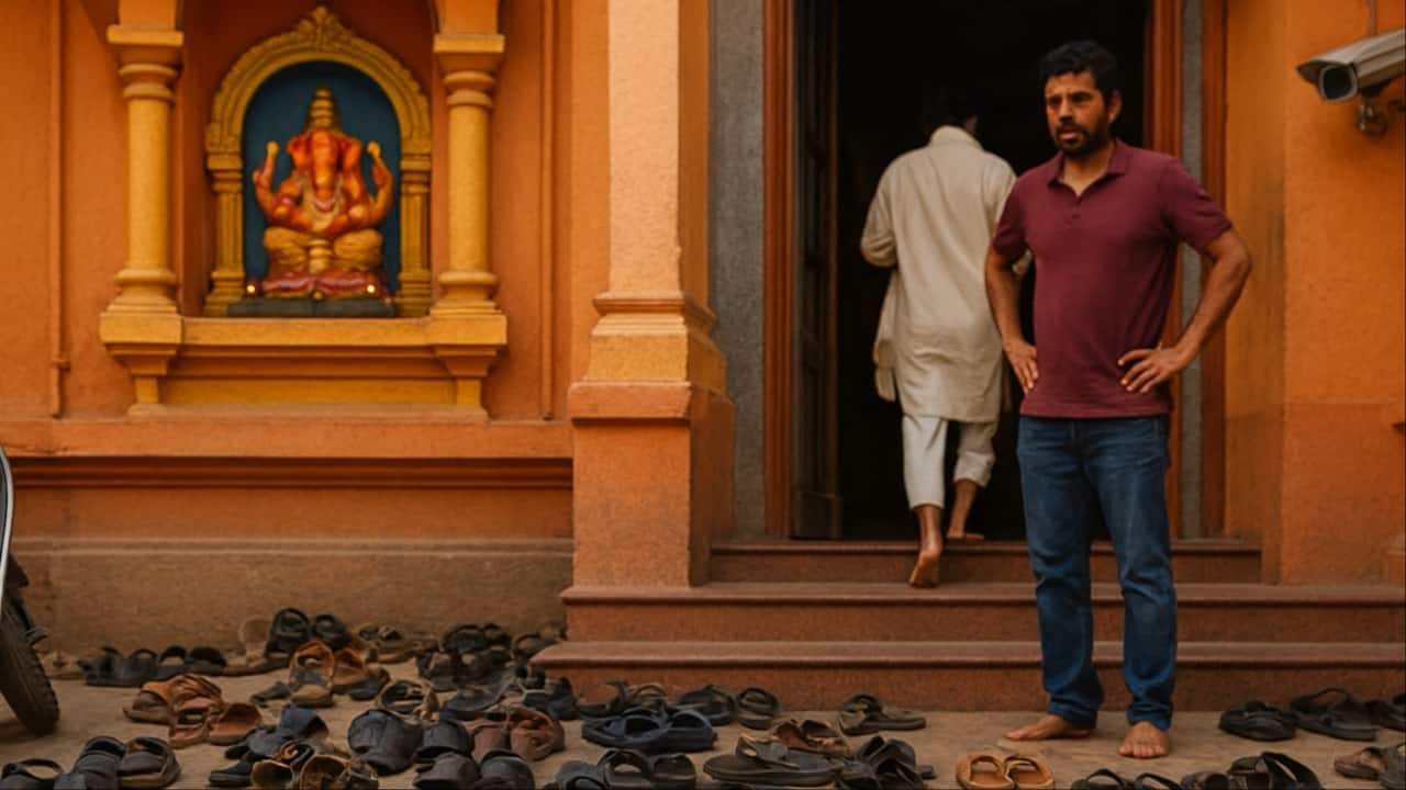 Bengaluru techie loses shoes worth Rs 16,000 outside temple. Priest's slippers stolen twice Bengaluru techie loses shoes worth Rs 16,000 outside temple. Priest's slippers stolen twice