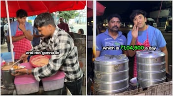 The viral reel was shared by a content creator who assisted with frying, serving, and managing the steady stream of customers at KK Momos and Soups. (Image credit: @ cassiusclydepereira/Instagram)