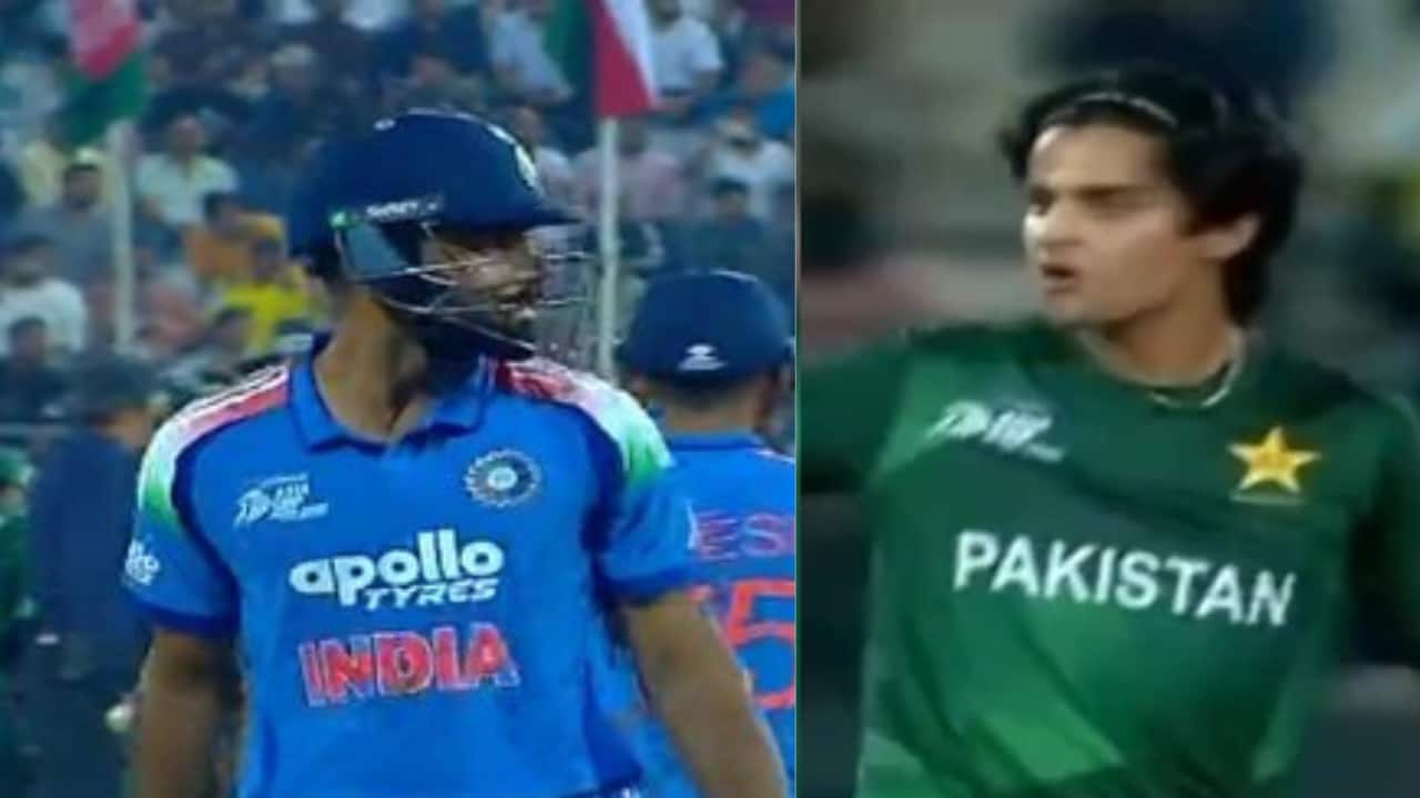 WATCH: Pakistan spinner hurls mouthful, gives Naman Dhir fiery send off in high voltage Rising Asia Cup clash WATCH: Pakistan spinner hurls mouthful, gives Naman Dhir fiery send off in high voltage Rising Asia Cup clash