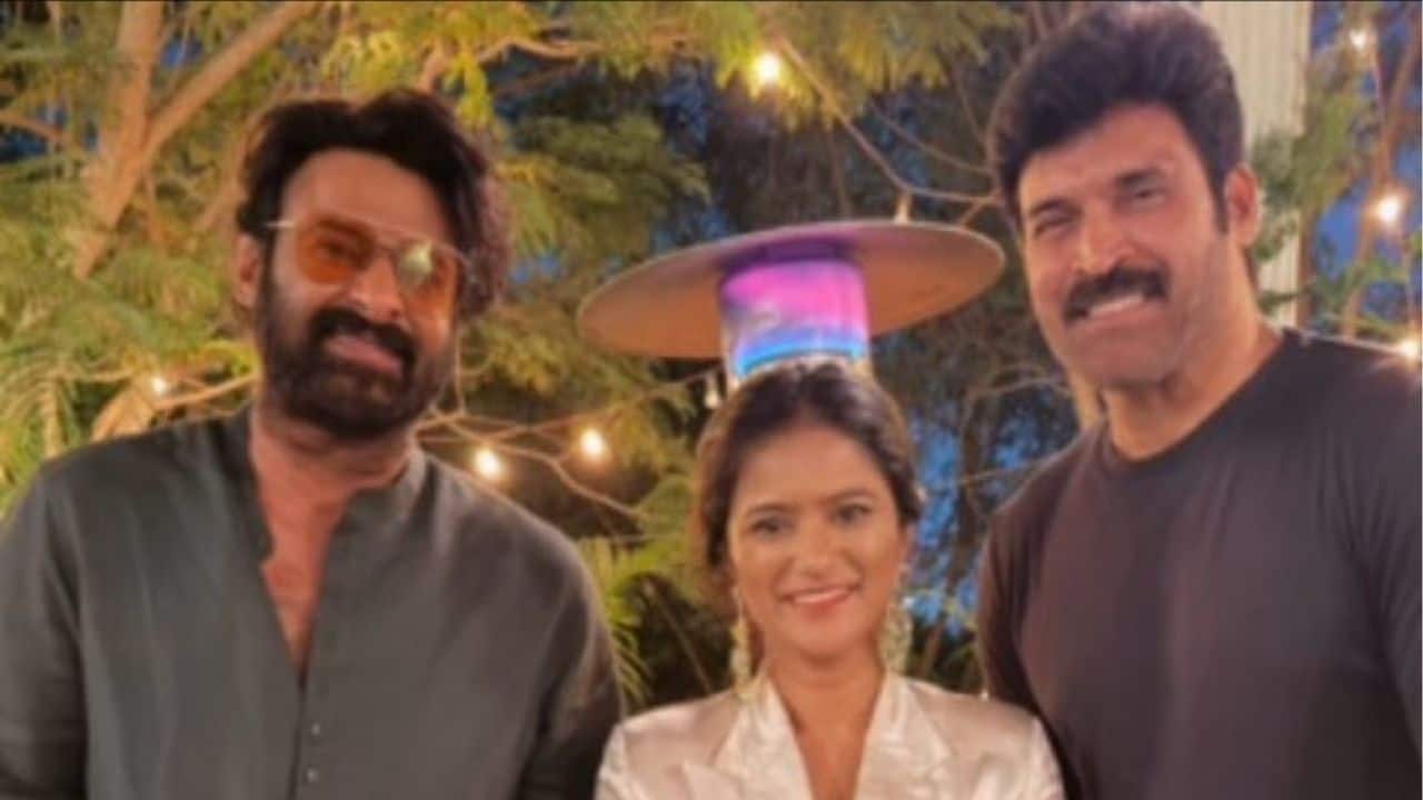 Prabhas attends exclusive party hosted by Kalki 2898 AD producers Swapna Dutt and Priyanka Dutt, see here