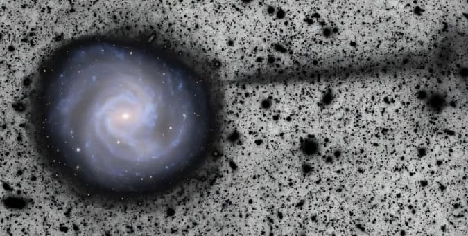 Rubin Telescope Reveals Massive Hidden Stellar Stream Concealed Behind Nearby Galaxy