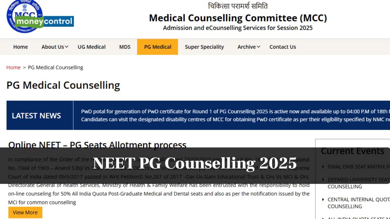 NEET PG Counselling 2025: Round 1 choice filling begins today @ mcc.nic.in, direct link here NEET PG Counselling 2025: Round 1 choice filling begins today @ mcc.nic.in, direct link here
