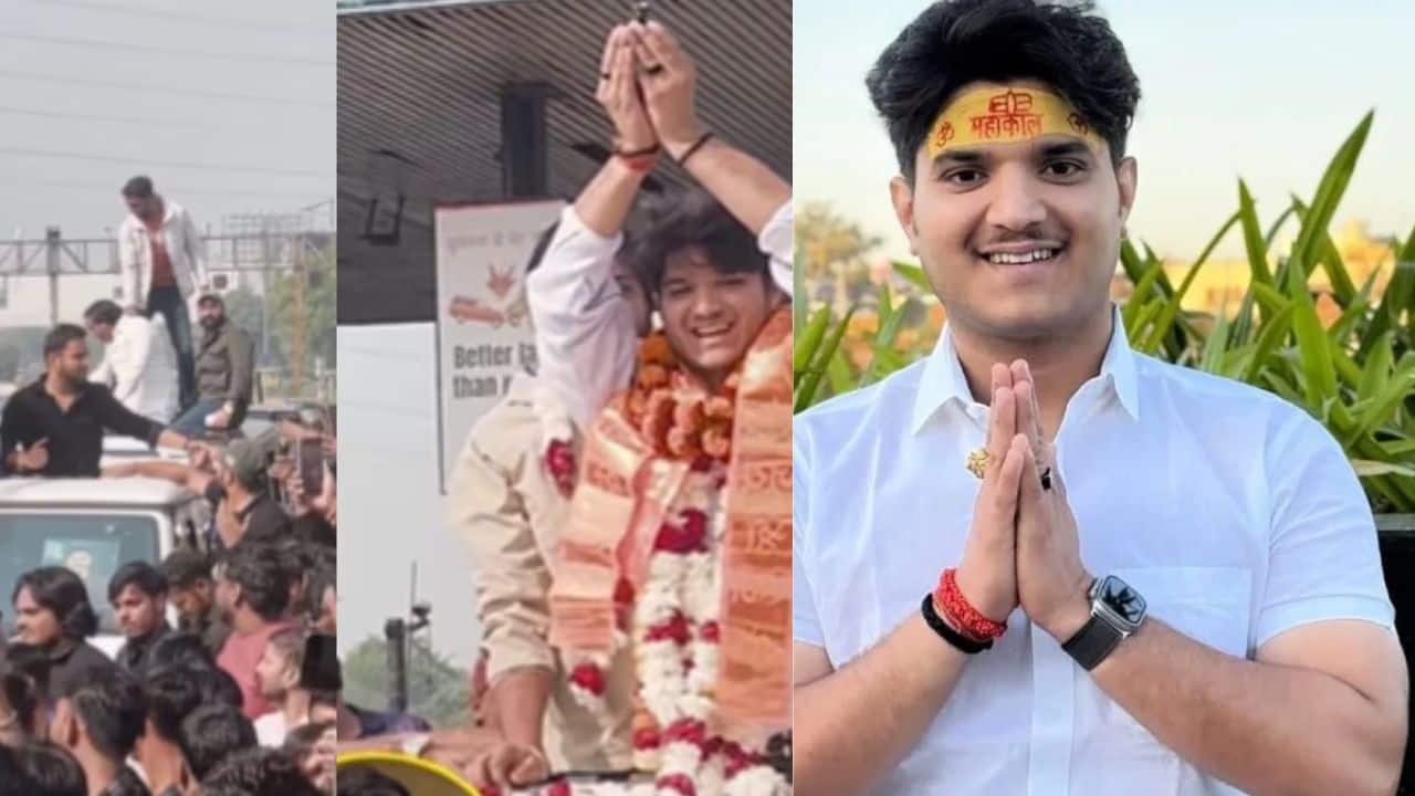 Bigg Boss 19 contestant Mridul Tiwari gets a grand welcome as he returns to his hometown; gets showered with flower petals by fans