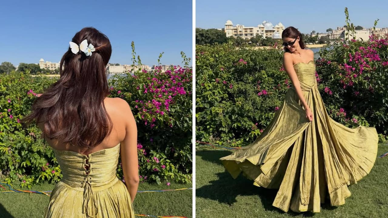 Ananya Panday’s Fresh Flowers Look chic and feminine like Ananya by opting for a half-tucked hairstyle and adding fresh flowers for a joyful look. It goes perfectly with both fusion and traditional outfits and doesn’t require much effort. (Image: Instagram)