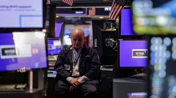 The Dow Jones Industrial Average fell 557.24 points, or 1.18%, to 46,590.24,