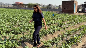 Navya Nanda visits advanced farming institute in Kurukshetra, calls for science-backed support for farmers