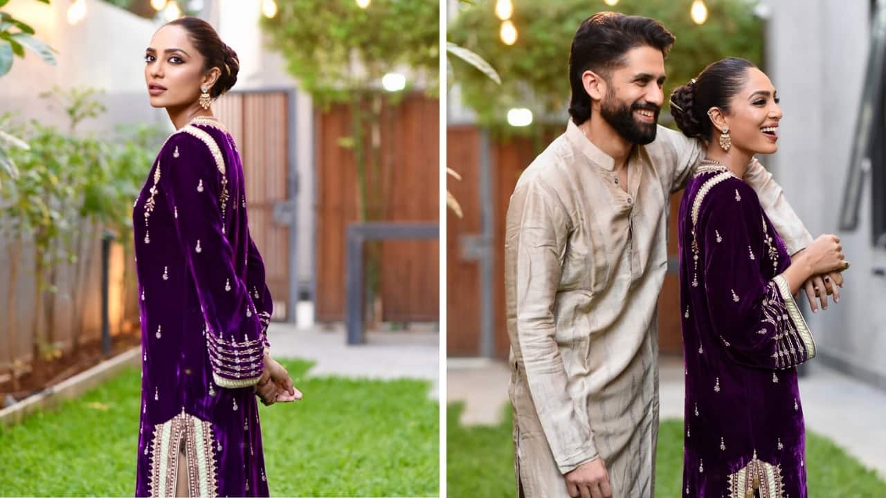 Sobhita Dhulipala<br />Look mesmerising in a plum silk velvet kaftan like Sobhita Dhulipala. It’s modern and chic, with an effortless design that flows from the shoulders to the ankles. The plunging neckline, intricately embroidered yoke, and surface motifs grab attention and enhance the ensemble’s appeal. (Picture Credit: Instagram)