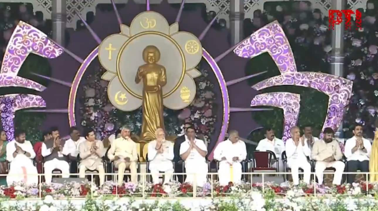 PM Modi pays respects at Sri Sathya Sai Baba's Mahasamadhi in Andhra Pradesh' Puttaparthi
