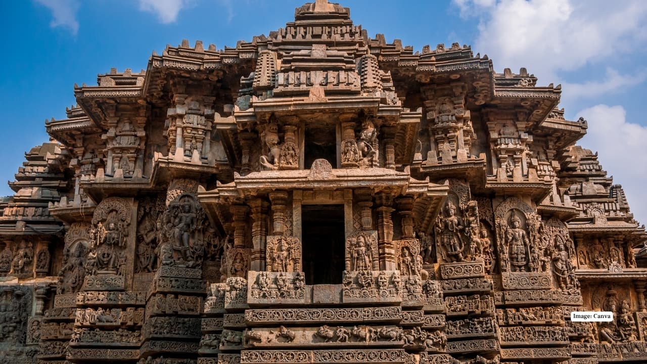 <strong>7. Hoysaleswara Temple, Halebidu, Karnataka</strong><br />This is where you go when you want to see what patience looks like in stone. Every panel is a world—warriors, dancers, gods, animals, stories from the epics—carved with micrometre precision. The detailing is so fine it feels like the sculptors worked with needles, not chisels.