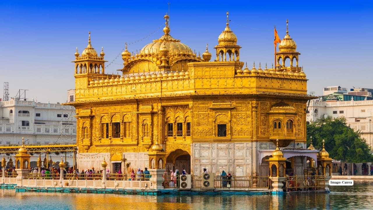 <strong>9. Golden Temple, Amritsar, Punjab</strong><br />Serenity wrapped in gold. The shimmering façade, the marble inlay work, the mirrored ceilings—everything here feels handcrafted with devotion. The blend of Persian, Rajput and Sikh styles makes it less of a building and more of a spiritual jewel floating in water.