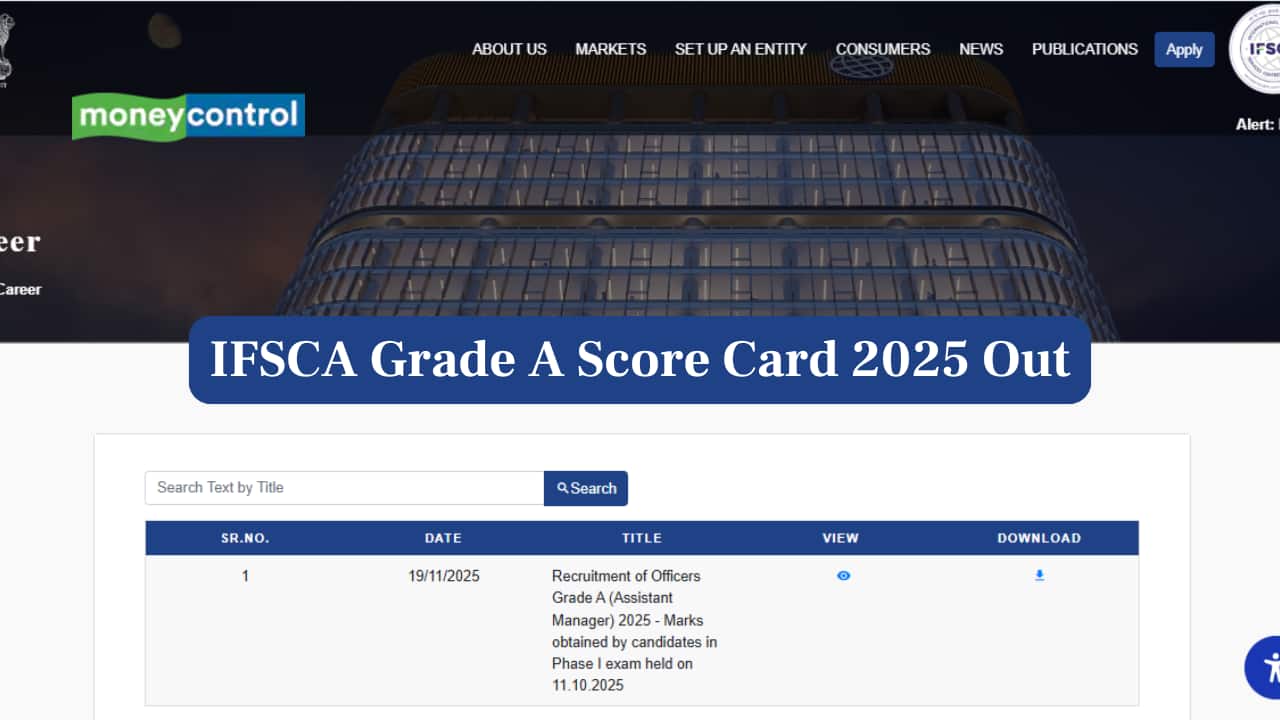 IFSCA Grade A Score Card 2025 Out at ifsca.gov.in; Direct Link Here