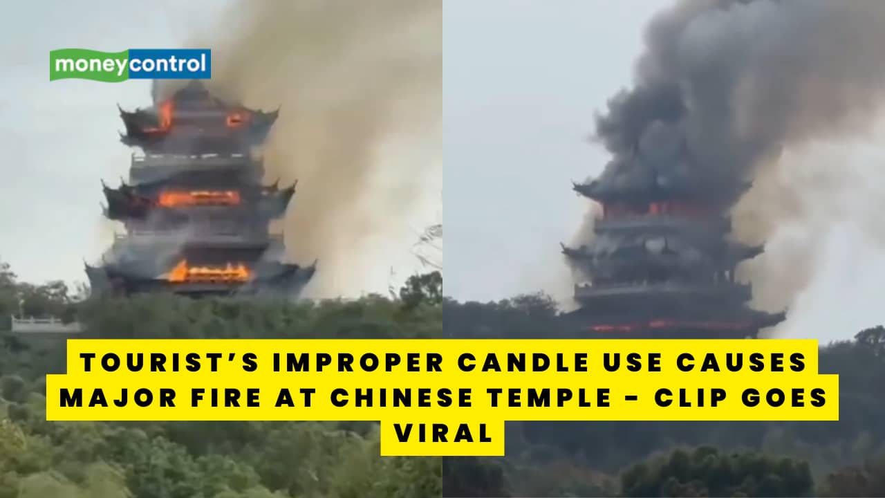 Tourist’s Improper Candle Use Causes Major Fire at Chinese Temple - Clip Goes Viral
