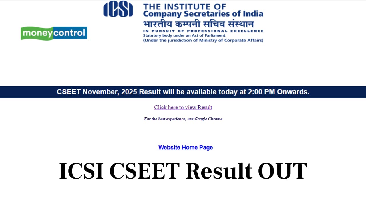 ICSI CSEET Result November 2025 Out at icsi.edu; Direct Link Here